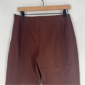 Escada Chocolate Brown Stretch‎ Cotton Mid Rise Crop Flare Pant Size 8 thumbnail 10
