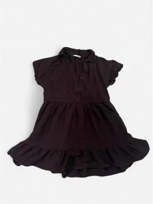 Dark chocolate Brown Babydoll Mini Dress size small thumbnail 6