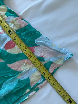 Floral Off-Shoulder Blouse in Teal and Pastel Mix thumbnail 5