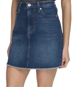 New Women’s DKNY Mid Rise Denim Skirt Size 12 thumbnail 1
