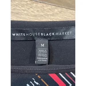White House Black Market Dress Size M Geometric Shift Stretch Long Sleeves thumbnail 2