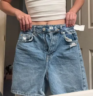 Pull & Bear Blue Mom Jean Short thumbnail 2