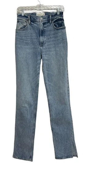Abercrombie 90s Straight Ultra High Rise Jeans - Size 4/27 XLong Curve Love thumbnail 1
