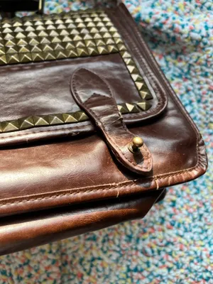 Urban Outfitters Ecote studded brown messenger bag thumbnail 6