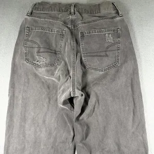 American Eagle 90s Boyfriend Jeans Womens 8 Faded Black High Rise Distressed thumbnail 13