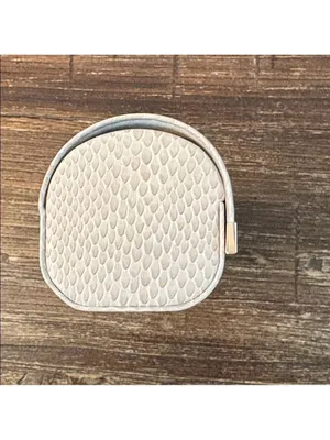Jimmy Choo White Faux Snakeskin Magnetic Sunglasses Case‎ & Logo Cloth EUC thumbnail 5