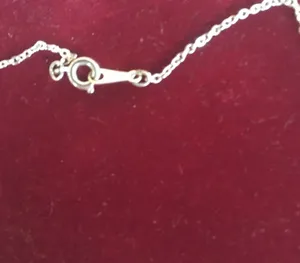 90s vintage glass heart necklace thumbnail 3