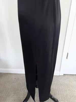 Aritzia TEN by Babaton Black Satin Dress size 2 thumbnail 5