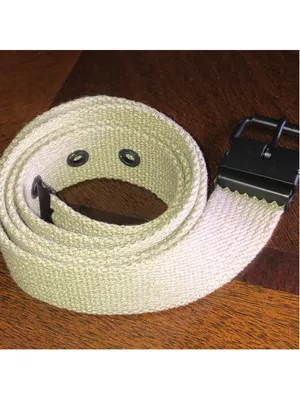 Light Green & Matte Black Canvas Belt L/XL thumbnail 3