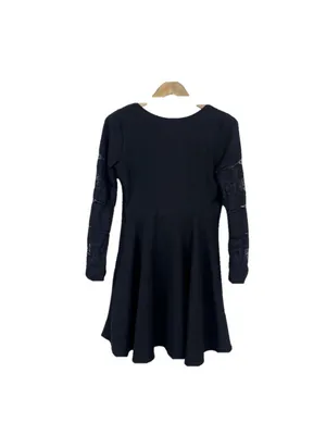 Abercrombie & Fitch Dress Sz M Womans Black V-Neck Long Sleeve Lace Babydoll thumbnail 3