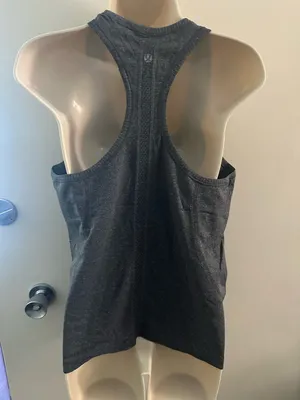 lululemon athletica Charcoal Gray Scoop Neck Racerback Tank thumbnail 2