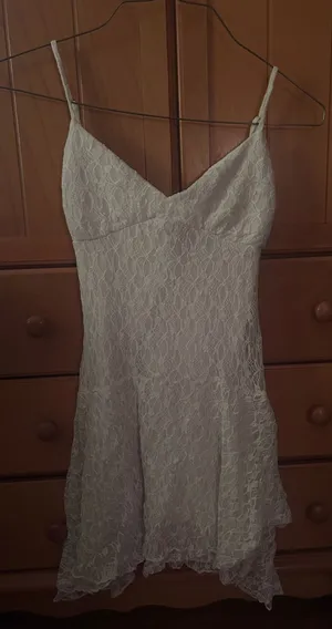 hollister white lace dress thumbnail 1