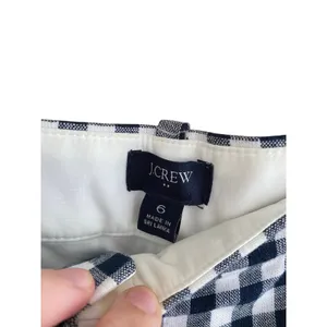 J. Crew Factory Gingham Linen Blend Holland Pant Size 6 thumbnail 5