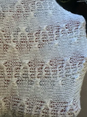 Free People Dream Girl pointelle white Large sweater full sleeve lace neck $135 thumbnail 13