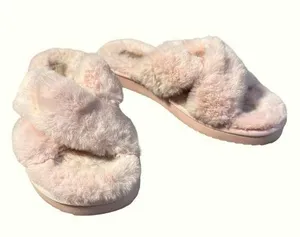 Koolaburra by Ugg Pink Faux Fur Slide Sandal Slippers thumbnail 1