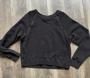 Daytona Chain Trim Casual Pullover Sweatshirt Black Silver Size Large thumbnail 8