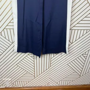 Reformation Side Stripe Flared Pants in Navy‎ Blue White Size US XS thumbnail 4