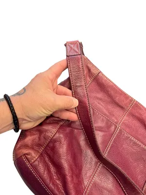 Fossil VTG wms red gold ware leather crossbody shoulder handbag SKU 10-050 thumbnail 10