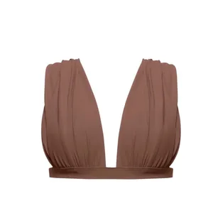 Bumpsuit The‎ Eddie swim top chestnut maternity swim top bathing suit XL brown thumbnail 3