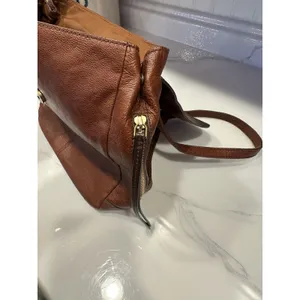 Fossil Claire Leather Backpack Purse Brown Pebbled Vintage Career School Casual thumbnail 6