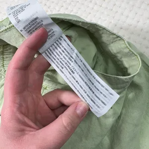Abercrombie & Fitch Light Mint Green Linen Blend Breathable Casual Shorts Large thumbnail 5