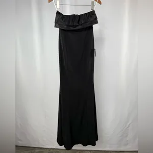NWT Lulus Brilliantly Bold Strapless‎ Mermaid Maxi Dress in Black Size XS thumbnail 5