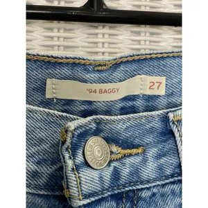 Levi's 501 94 Baggy Jeans Light Wash Distressed High Rise‎ Straight 27 thumbnail 4