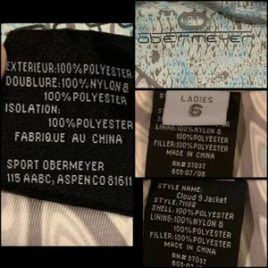 ​Obermeyer Cloud 9 Cream Corduroy Ski Jacket Womens‎ 6 Asymmetrical Moto Y2K Vtg thumbnail 8