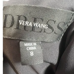 Vera Wang Charcoal Gray Ruched Bodice Chiffon Maxi Formal Dress Gown Size‎ 8 thumbnail 3