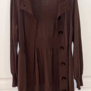 Kenneth Cole Reaction Sweater Dress Size‎ S brown Long Sleeve Wool Blend Preppy thumbnail 9