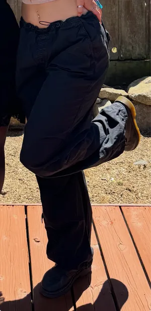 Garage Black Cargo Pants  thumbnail 2