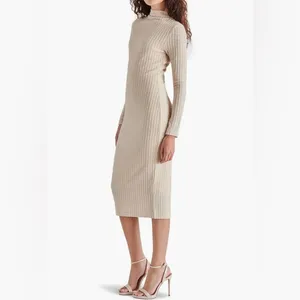 Steve Madden Maya Elegant Cream Long Sleeve Dress thumbnail 7