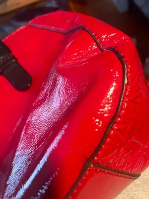 Kate Spade Red Patent Leather Satchel Handbag CA57710 Sylvie Tote Bag No Strap thumbnail 5