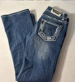 Rock & Roll Cowgirl Jeans Women Size 29x34 Low Rise Bootcut Studded‎ Embroidery thumbnail 1