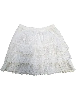 Revolve House of Harlow White Knit Mini Skirt Women’s Size XSMALL Lace Romantic thumbnail 3
