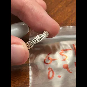 Silver plated ring band g51 0.91g size 4 thumbnail 4