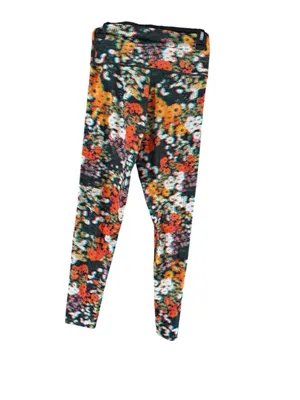 aerie Orange Multicolor Floral Leggings thumbnail 9