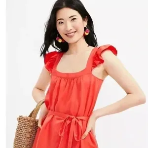 LOFT Fire Lily Shift Dress w/‎ Pockets Size M thumbnail 1