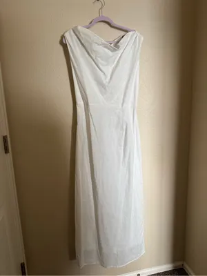 Billie‎ J Lucie Maxi Dress Sz 8 NEW white off shoulder elevated versatile thumbnail 4