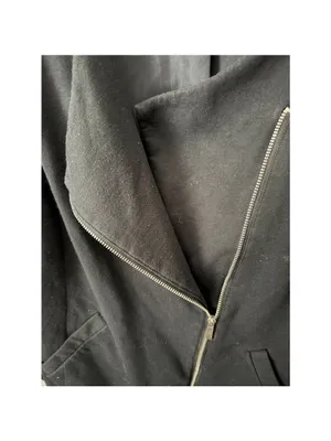 Mossimo Black Asymmetrical Zip Blazer Jacket Plus XXL thumbnail 6