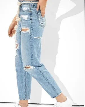 AEO Relaxed Mom‎ Jean Distressed Denim Jeans thumbnail 1