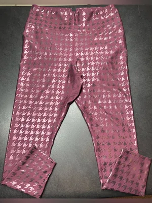 Peloton Size 2XL Purple Res Show Up Houndstooth Printed Legging thumbnail 5