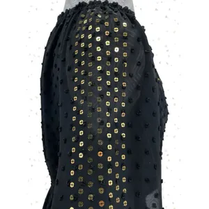 Altuzarra + Target Black Maxi Dress Gold Sequins Long Sleeves Cocktail Size 6 thumbnail 4