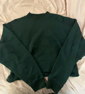 American Eagle mock neck green cropped sweater thumbnail 1