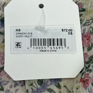 Altar’d State Ivory Multi Floral‎ Dress Women XS Fit & Flare Sheer Coquette NEW thumbnail 4