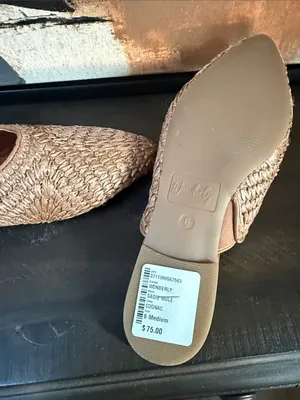 Wonderly Woven Pointed Mule in Natural Tan thumbnail 3
