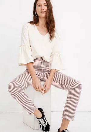 Madewell Stripe Pants thumbnail 1