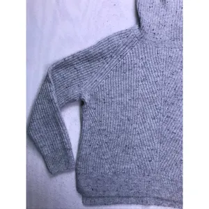 Madewell Turtleneck Sweater Womens‎ XL Gray Speckled Rib Knit Pullover thumbnail 6