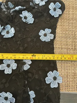 La Maison Talulah Black Blue Floral Embroidered Lace Maxi Dress thumbnail 12