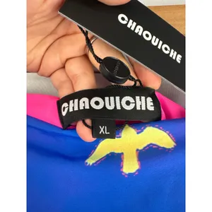 Women’s Chaouiche XL Pink & Blue Maxi Skirt w/ Yellow Birds thumbnail 4